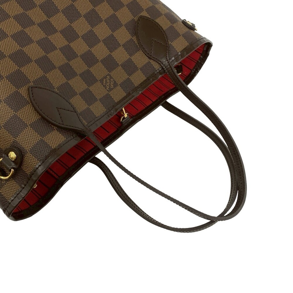 LOUIS VUITTON Brown Damier Leather Neverfull PM Tote Bag - Picture 4 of 10